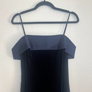 Velvet Navy Blue Dress